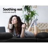 darrahopens Furniture > Living Room Artiss Lounge Sofa Bed 2-seater Floor Folding Suede Charcoal