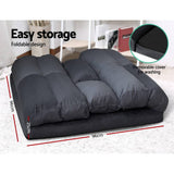 darrahopens Furniture > Living Room Artiss Lounge Sofa Bed Floor Recliner Chaise Chair Folding Adjustable Suede