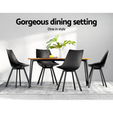 Darrahopens Furniture > Living Room Artiss Lylette Dining Chairs Cafe Chairs PU Leather Padded Seat Set of 2 Black