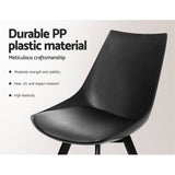 Darrahopens Furniture > Living Room Artiss Lylette Dining Chairs Cafe Chairs PU Leather Padded Seat Set of 2 Black