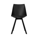 Darrahopens Furniture > Living Room Artiss Lylette Dining Chairs Cafe Chairs PU Leather Padded Seat Set of 2 Black