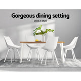 Darrahopens Furniture > Living Room Artiss Lylette Dining Chairs Cafe Chairs PU Leather Padded Seat Set of 2 White