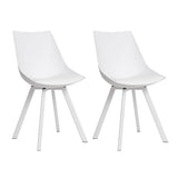 Darrahopens Furniture > Living Room Artiss Lylette Dining Chairs Cafe Chairs PU Leather Padded Seat Set of 2 White