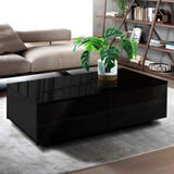darrahopens Furniture > Living Room Artiss Modern Coffee Table 4 Storage Drawers High Gloss Living Room Furniture Black