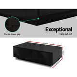 darrahopens Furniture > Living Room Artiss Modern Coffee Table 4 Storage Drawers High Gloss Living Room Furniture Black