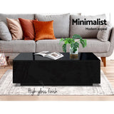 darrahopens Furniture > Living Room Artiss Modern Coffee Table 4 Storage Drawers High Gloss Living Room Furniture Black