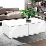 darrahopens Furniture > Living Room Artiss Modern Coffee Table 4 Storage Drawers High Gloss Living Room Furniture White