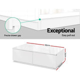 darrahopens Furniture > Living Room Artiss Modern Coffee Table 4 Storage Drawers High Gloss Living Room Furniture White