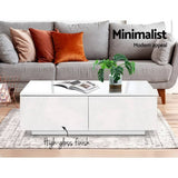 darrahopens Furniture > Living Room Artiss Modern Coffee Table 4 Storage Drawers High Gloss Living Room Furniture White
