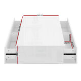 darrahopens Furniture > Living Room Artiss Modern Coffee Table 4 Storage Drawers High Gloss Living Room Furniture White