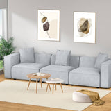Darrahopens Furniture > Living Room Artiss Modular Sofa Chaise Set 3-Seater Grey