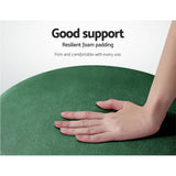 darrahopens Furniture > Living Room Artiss Ottoman Round Velvet Foot Stool Foot Rest Pouffe Padded Seat Pouf Green