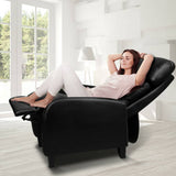 darrahopens Furniture > Living Room Artiss PU Leather Reclining Armchair - Black