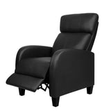 darrahopens Furniture > Living Room Artiss PU Leather Reclining Armchair - Black
