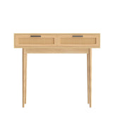 darrahopens Furniture > Living Room Artiss Rattan Console Table Drawer Storage Hallway Tables Drawers