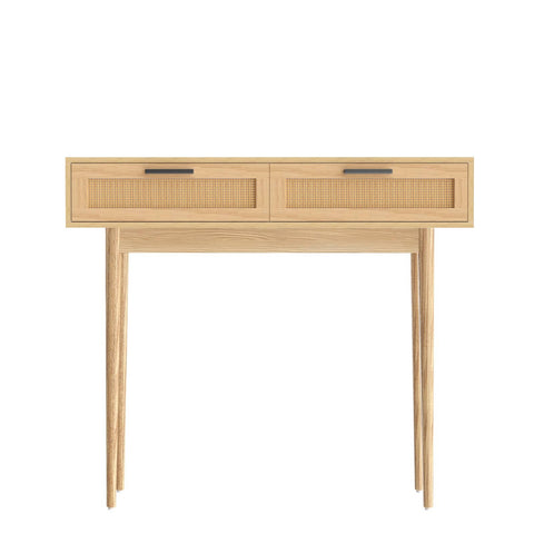 darrahopens Furniture > Living Room Artiss Rattan Console Table Drawer Storage Hallway Tables Drawers
