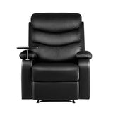 darrahopens Furniture > Living Room Artiss Recliner Chair Armchair Lounge Sofa Chairs Couch Leather Black Tray Table