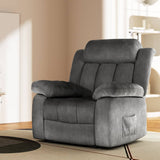 Darrahopens Furniture > Living Room Artiss Recliner Chair Electric Massage Chair Velvet Lounge Sofa Heated Grey