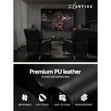 darrahopens Furniture > Living Room Artiss Recliner Chair Sofa Armchair Lounge Black Leather