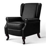 darrahopens Furniture > Living Room Artiss Recliner Chair Sofa Armchair Lounge Black Leather