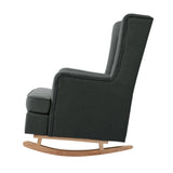 darrahopens Furniture > Living Room Artiss Rocking Armchair Feeding Chair Fabric Armchairs Lounge Recliner Charcoal