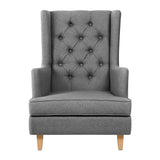 darrahopens Furniture > Living Room Artiss Rocking Armchair Feeding Chair Linen Fabric Armchairs Lounge Retro Grey