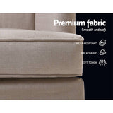 darrahopens Furniture > Living Room Artiss Rocking Armchair Feedining Chair Fabric Armchairs Lounge Recliner Beige