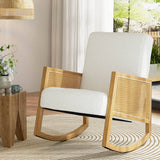 Darrahopens Furniture > Living Room Artiss Rocking Chair Armchair Boucle Accent Chairs Sherpa Upholstered White