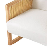 Darrahopens Furniture > Living Room Artiss Rocking Chair Armchair Boucle Accent Chairs Sherpa Upholstered White