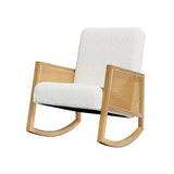 Darrahopens Furniture > Living Room Artiss Rocking Chair Armchair Boucle Accent Chairs Sherpa Upholstered White