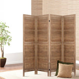 darrahopens Furniture > Living Room Artiss Room Divider Privacy Screen Foldable Partition Stand 4 Panel Brown