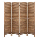darrahopens Furniture > Living Room Artiss Room Divider Privacy Screen Foldable Partition Stand 4 Panel Brown