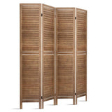 darrahopens Furniture > Living Room Artiss Room Divider Privacy Screen Foldable Partition Stand 4 Panel Brown