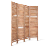 darrahopens Furniture > Living Room Artiss Room Divider Privacy Screen Foldable Partition Stand 4 Panel Brown