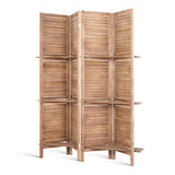 darrahopens Furniture > Living Room Artiss Room Divider Privacy Screen Foldable Partition Stand 4 Panel Brown