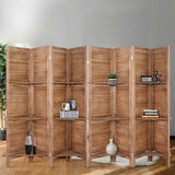 darrahopens Furniture > Living Room Artiss Room Divider Screen 8 Panel Privacy Dividers Shelf Wooden Timber Stand