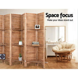 darrahopens Furniture > Living Room Artiss Room Divider Screen 8 Panel Privacy Dividers Shelf Wooden Timber Stand