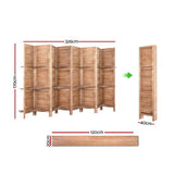 darrahopens Furniture > Living Room Artiss Room Divider Screen 8 Panel Privacy Dividers Shelf Wooden Timber Stand