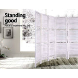 darrahopens Furniture > Living Room Artiss Room Divider Screen 8 Panel Privacy Foldable Dividers Timber Stand Shelf