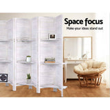 darrahopens Furniture > Living Room Artiss Room Divider Screen 8 Panel Privacy Foldable Dividers Timber Stand Shelf
