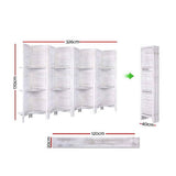 darrahopens Furniture > Living Room Artiss Room Divider Screen 8 Panel Privacy Foldable Dividers Timber Stand Shelf