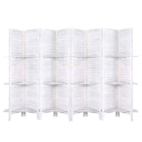 darrahopens Furniture > Living Room Artiss Room Divider Screen 8 Panel Privacy Foldable Dividers Timber Stand Shelf