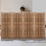 darrahopens Furniture > Living Room Artiss Room Divider Screen 8 Panel Privacy Wood Dividers Stand Bed Timber Brown
