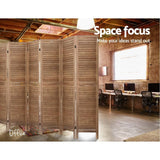 darrahopens Furniture > Living Room Artiss Room Divider Screen 8 Panel Privacy Wood Dividers Stand Bed Timber Brown