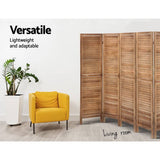 darrahopens Furniture > Living Room Artiss Room Divider Screen 8 Panel Privacy Wood Dividers Stand Bed Timber Brown