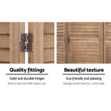 darrahopens Furniture > Living Room Artiss Room Divider Screen 8 Panel Privacy Wood Dividers Stand Bed Timber Brown