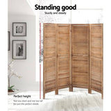 darrahopens Furniture > Living Room Artiss Room Divider Screen 8 Panel Privacy Wood Dividers Stand Bed Timber Brown