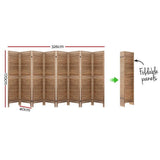 darrahopens Furniture > Living Room Artiss Room Divider Screen 8 Panel Privacy Wood Dividers Stand Bed Timber Brown
