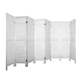 darrahopens Furniture > Living Room Artiss Room Divider Screen 8 Panel Privacy Wood Dividers Stand Bed Timber White