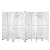 darrahopens Furniture > Living Room Artiss Room Divider Screen 8 Panel Privacy Wood Dividers Stand Bed Timber White